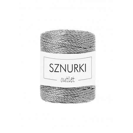 Srebro sznurek skręcany 3ply 50 m 3mm OUTLET
