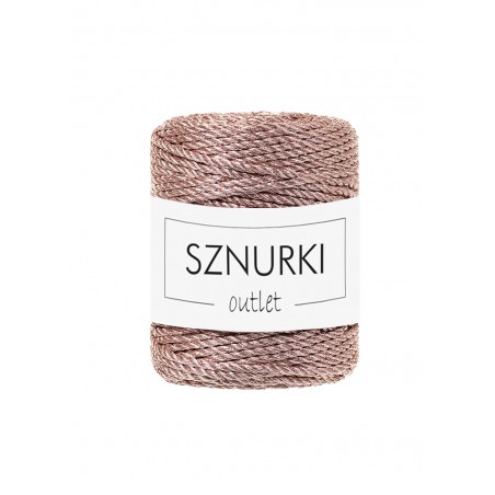 Różowy sznurek skręcany 3ply 50 m 3mm OUTLET