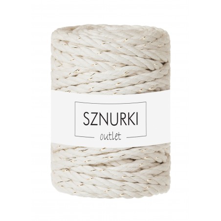 Naturalny z nitką sznurek skręcany 3ply 30m 9mm OUTLET