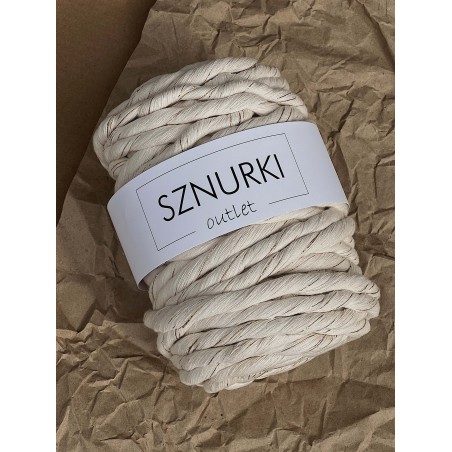 Naturalny z nitką sznurek skręcany 30m 9mm OUTLET