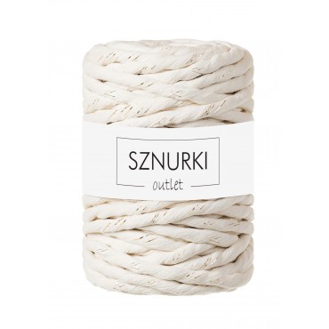 Naturalny z nitką sznurek skręcany 30m 9mm OUTLET