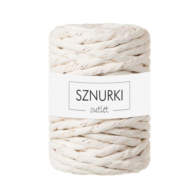 Naturalny z nitką sznurek skręcany 30m 9mm OUTLET Naturalny z nitką sznurek skręcany 30m 9mm OUTLET