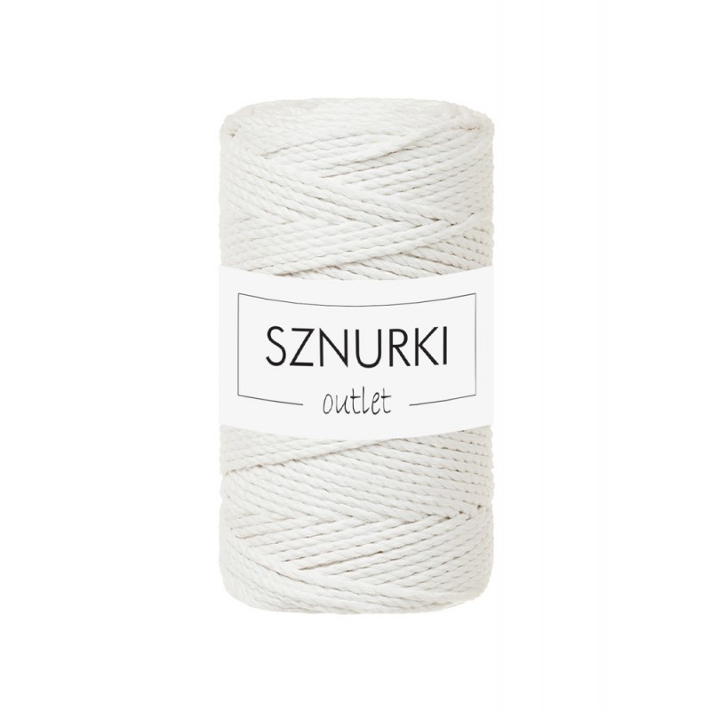 Złamana Biel SZNUREK SKRĘCANY 3PLY 100M 3MM OUTLET Złamana Biel SZNUREK SKRĘCANY 3PLY 100M 3MM OUTLET