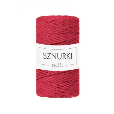 Czerwony sznurek skręcany 3PLY 100 m 3mm