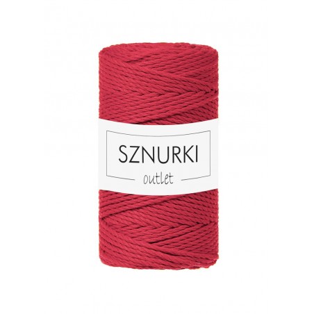 Czerwony sznurek skręcany 3PLY 100 m 3mm