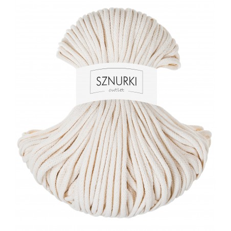 Sznurek bawełniany pleciony 5mm 100m naturalny