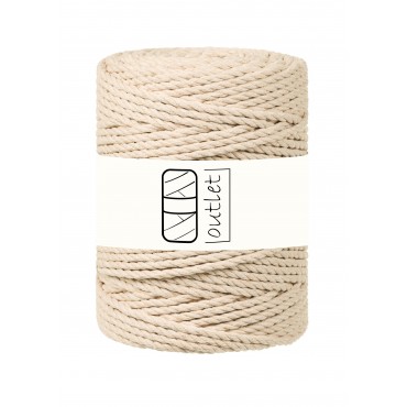 Wheat 3ply twisted cord 5mm 100m OUTLET