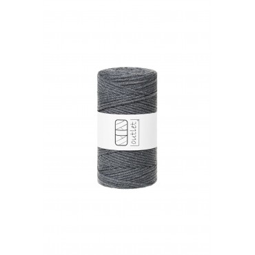Dark Grey cotton cord 3mm 100m
