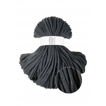 Glossy Dark Grey Braided...