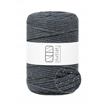 Glossy Dark Grey Braided...