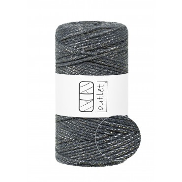 Glossy Dark Grey Braided...