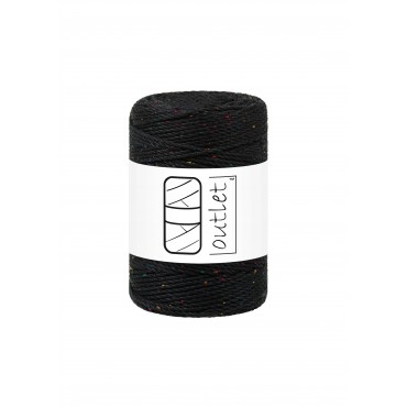 Cosmic Black twisted string 3ply 100m 1.5mm OUTLET