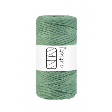 Green twisted macrame...