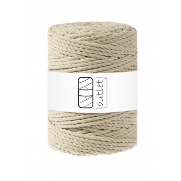 Beige 3ply twisted macrame...