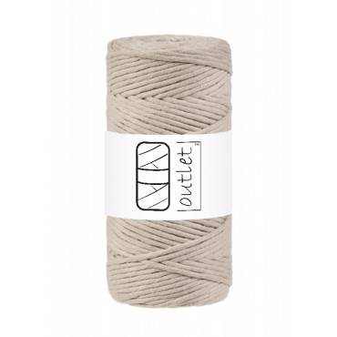 Beige twisted macrame...