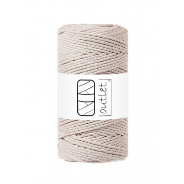Creme 3ply twisted macrame...