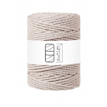 Creme 3ply twisted macrame...