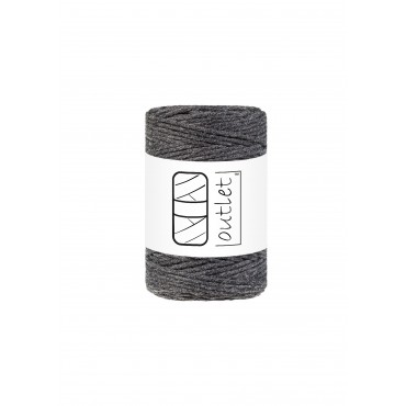 Dark Grey twisted macrame...