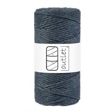 Dark Grey twisted macrame...