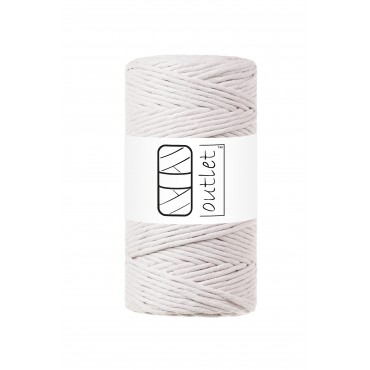 Grey White twisted macrame...