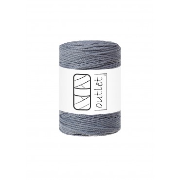 Grey 3ply twisted macrame...