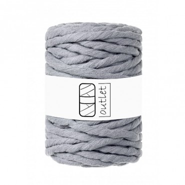 Grey twisted macrame cotton...