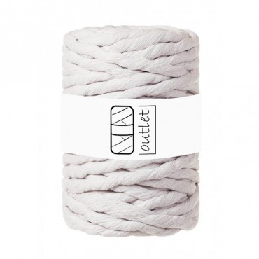 Grey White twisted macrame...