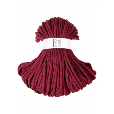 Wine Red braided cotton cord 9mm 100m OUTLET