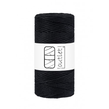 Black twisted macrame...