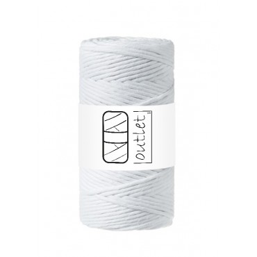 White twisted macrame...