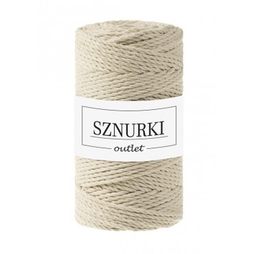 Beige 3ply twisted cord 3mm...