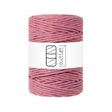 Pink twisted macrame cotton cord 5mm 100m OUTLET