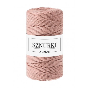 Pearl Rose 3ply twisted cord 3mm 100m