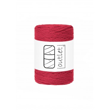 Red 3ply twisted macrame...
