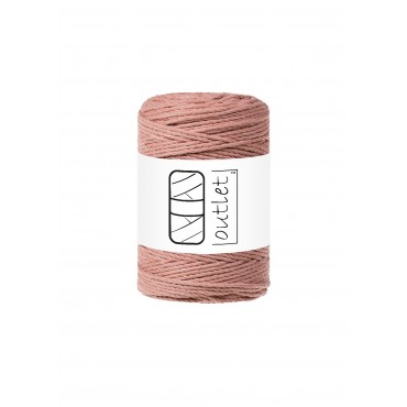 Pearl Rose 3ply twisted macrame cotton cord 1,5mm 100m OUTLET
