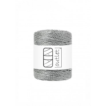 Silver 3ply twisted macrame...