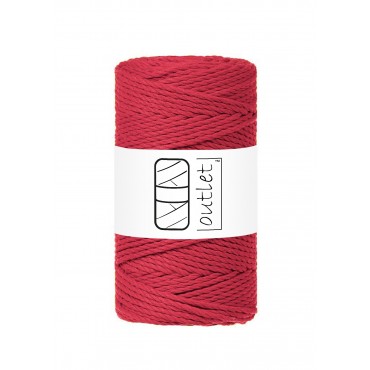 Red 3ply twisted macrame...