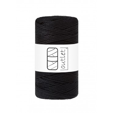 Black 3ply twisted macrame...