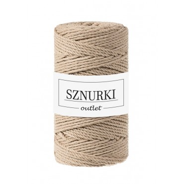 Camel 3ply twisted cord 3mm 100m