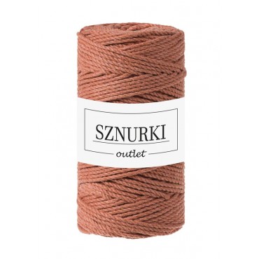 Rust 3ply twisted cord 3mm 100m