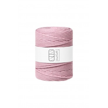 Dusty Pink braided cotton cord 5mm 100m OUTLET