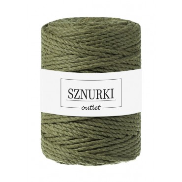 Dark Green 3ply twisted cord 5mm 100m OUTLET