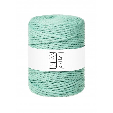 Mint cordoncino in cotone 3 fili per macramè 5mm 100m OUTLET