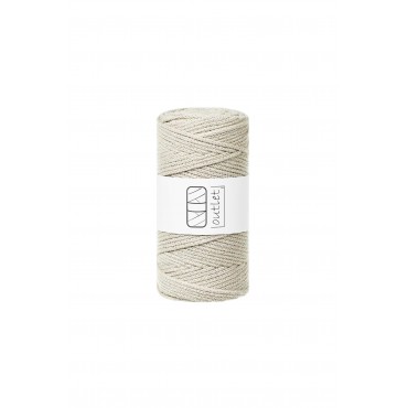 Light Beige braided cotton cord 3mm 100m OUTLET