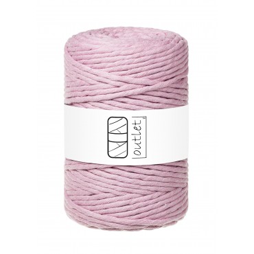Dusty pink twisted macrame cotton cord 5mm 100m OUTLET