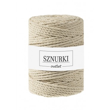 Beige 3ply twisted cord 5mm...