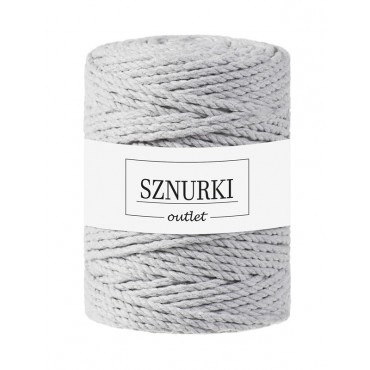 Light Grey 3ply twisted cord 5mm 100m OUTLET