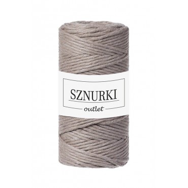 Taupe sznurek skręcany 100m 3mm OUTLET