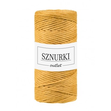 Musztardowy sznurek skręcany 100m 3mm OUTLET