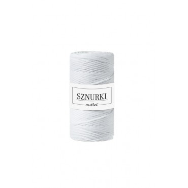 White twisted cord 3mm 100m...